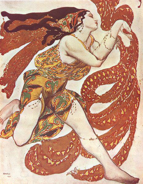 Leon Bakst Costume design for the dance Narcisse oil painting picture